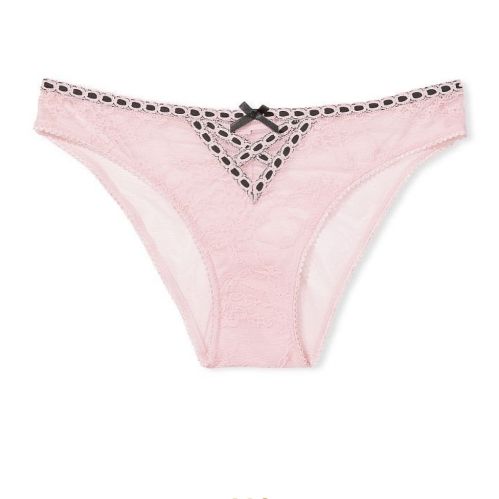 Victoria's Secret Womens DREAM ANGELS Lace Cheeky Panty Angel pink sz Xlarge